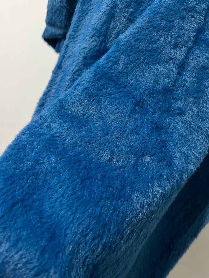 Lacivert Uzun Örme pamuk Elbise - Görsel 2