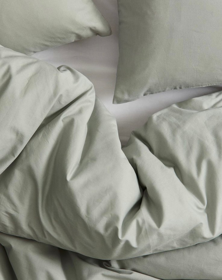 HM HOME ÇİFT KİŞİLİK Gri Düz Nevresim Takımı - Görsel 3