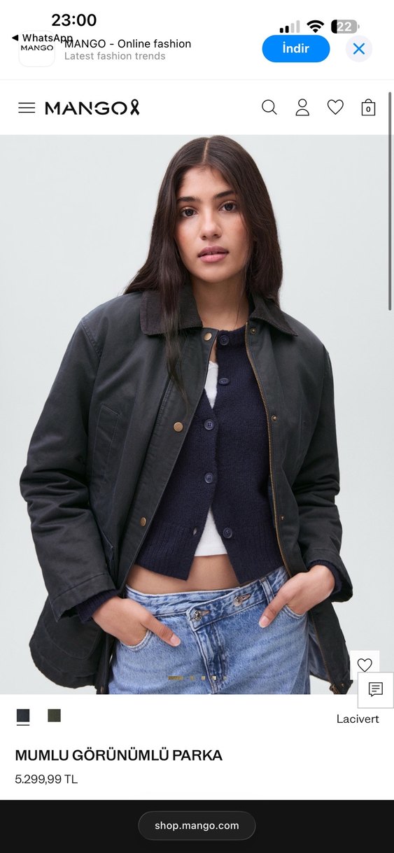 MANGO MUMLU GÖRÜNÜMLÜ PARKA - Görsel 2