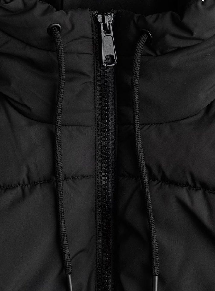 H&M Siyah Kapüşonlu Kadın Şişme Yelek - Görsel 2