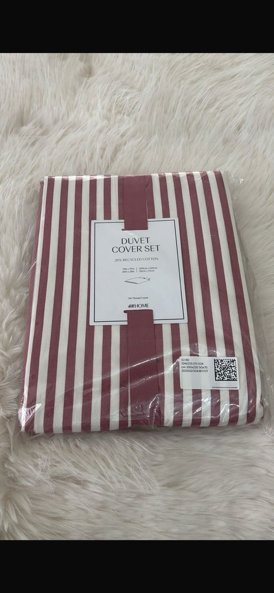 H&M PAMUKLU ÇİFT KİŞİLİK/BATTAL BOY NEVRESİM TAKIMI - Görsel 4