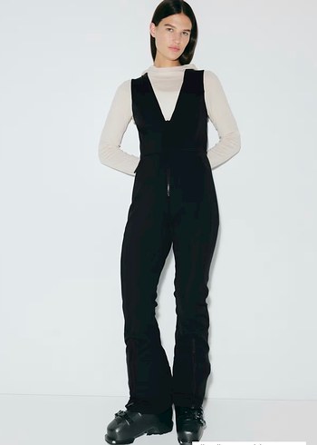 H&M İÇİ TÜYLÜ BAHÇIVAN TİPİ KAYAK PANTOLONU - Görsel 2