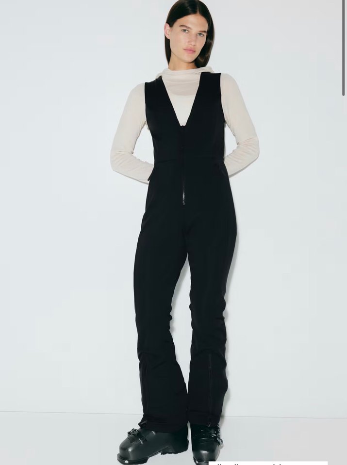 H&M İÇİ TÜYLÜ BAHÇIVAN TİPİ KAYAK PANTOLONU - Görsel 2