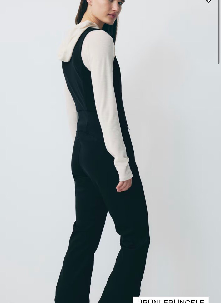 H&M İÇİ TÜYLÜ BAHÇIVAN TİPİ KAYAK PANTOLONU - Görsel 3