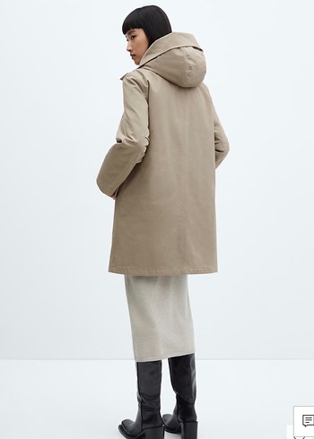 MANGO KÜRK YAKALI MİDİ PARKA - Görsel 4