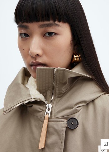 MANGO KÜRK YAKALI MİDİ PARKA - Görsel 6