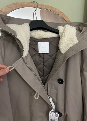 MANGO KÜRK YAKALI MİDİ PARKA - Görsel 9