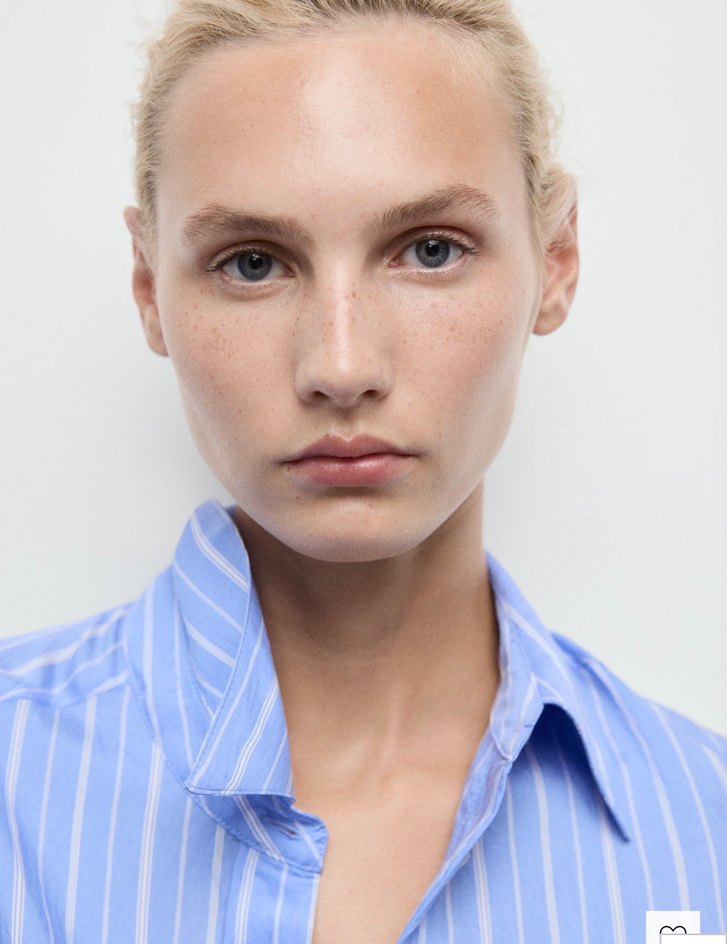 MANGO DÜZ KESİM ÇİZGİLİ GÖMLEK - Görsel 4