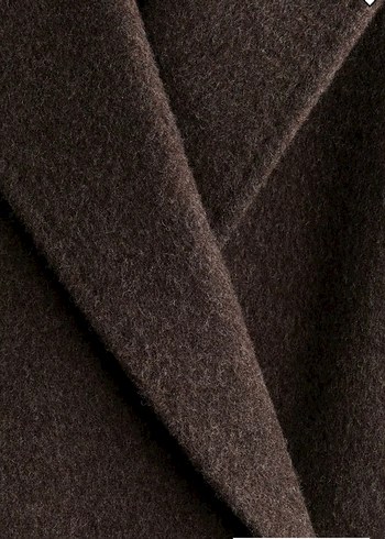 H&M YÜN KARIŞIMLI VE KUŞAKLI KABAN - Görsel 5