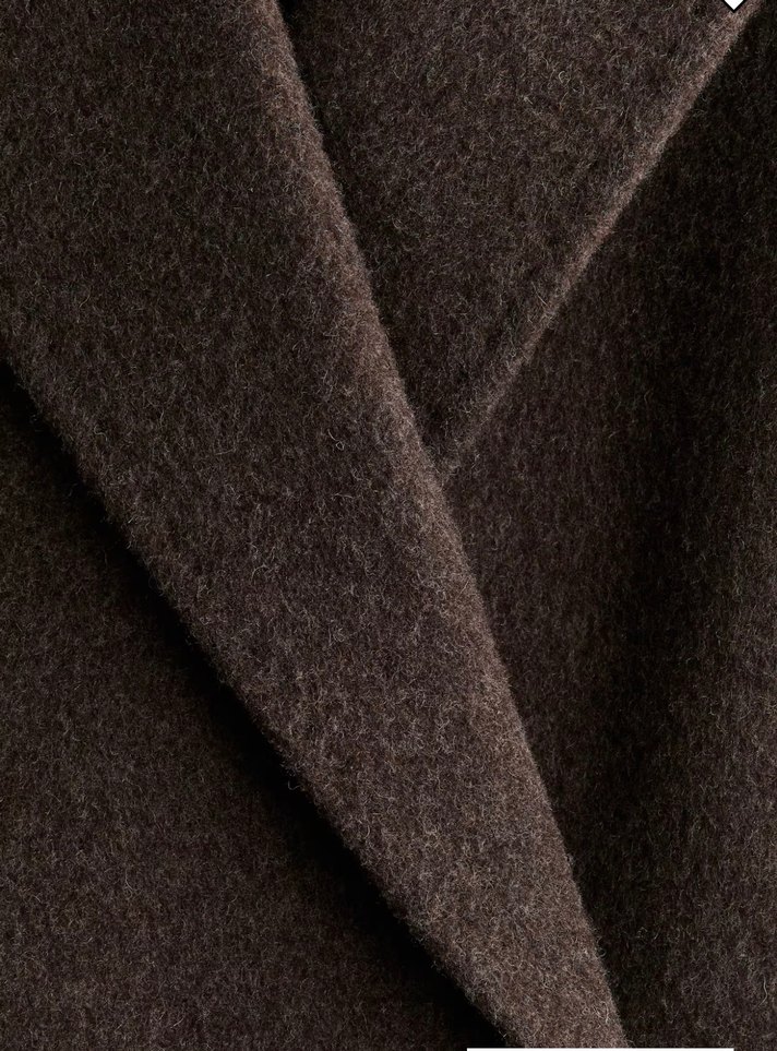 H&M YÜN KARIŞIMLI VE KUŞAKLI KABAN - Görsel 5