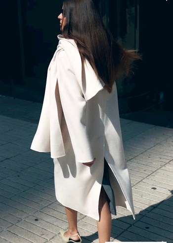 H&M YÜN KARIŞIMLI EL YAPIMI KABAN - Görsel 5