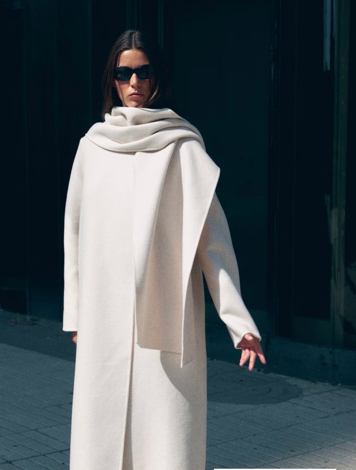 H&M YÜN KARIŞIMLI EL YAPIMI KABAN - Görsel 3