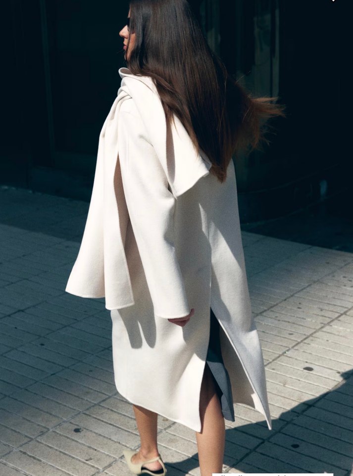 H&M YÜN KARIŞIMLI EL YAPIMI KABAN - Görsel 5