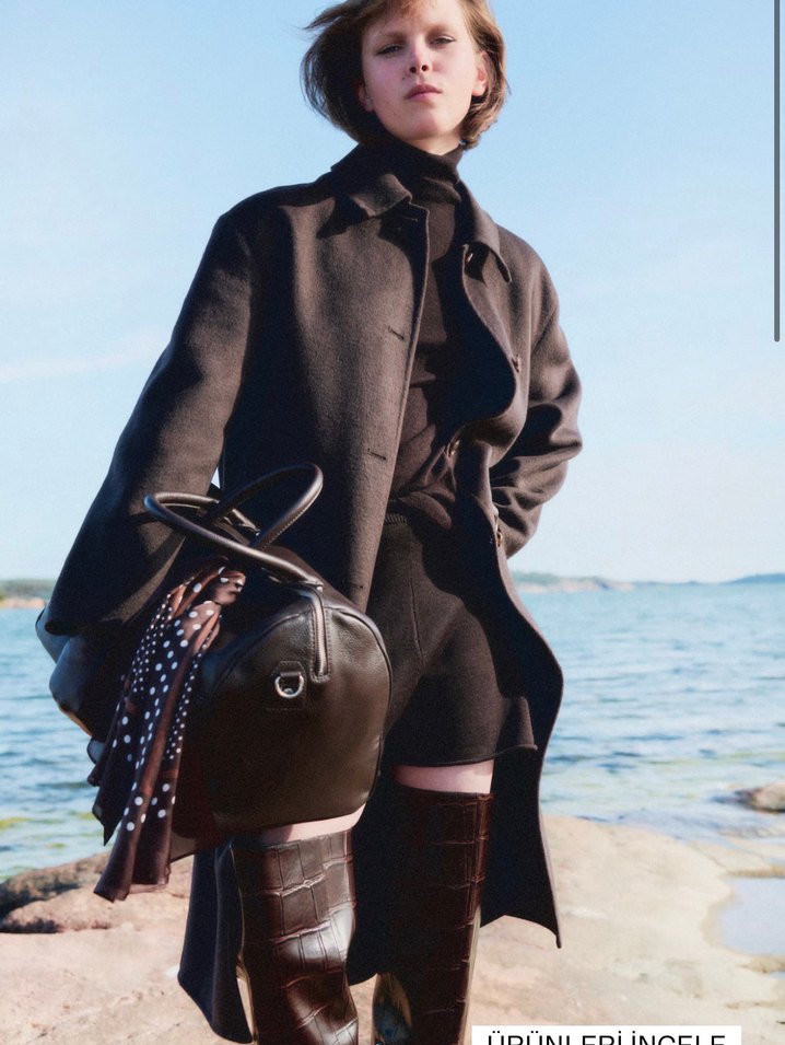 H&M YÜN KARIŞIMLI EL YAPIMI KABAN - Görsel 2