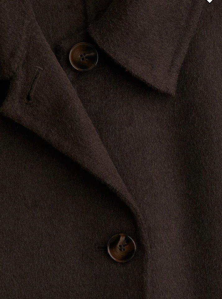 H&M YÜN KARIŞIMLI EL YAPIMI KABAN - Görsel 5