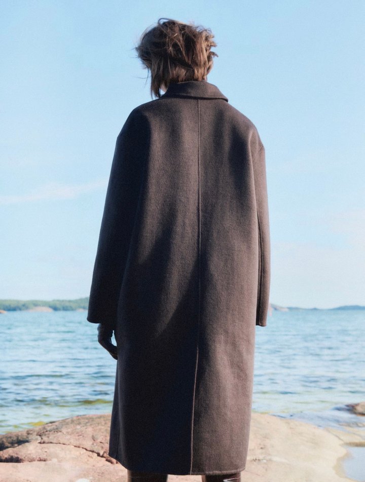 H&M YÜN KARIŞIMLI EL YAPIMI KABAN - Görsel 4