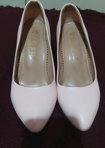 Pembe Blok Topuklu Kadın Stiletto - Görsel 3