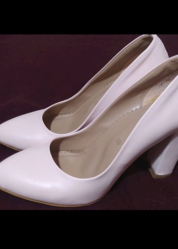 Pembe Blok Topuklu Kadın Stiletto - Görsel 2