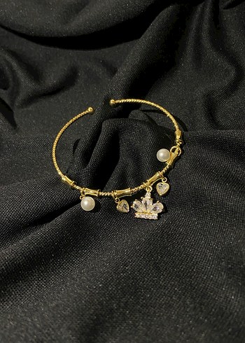 Taşlı Gold Kelepçe - Görsel 2