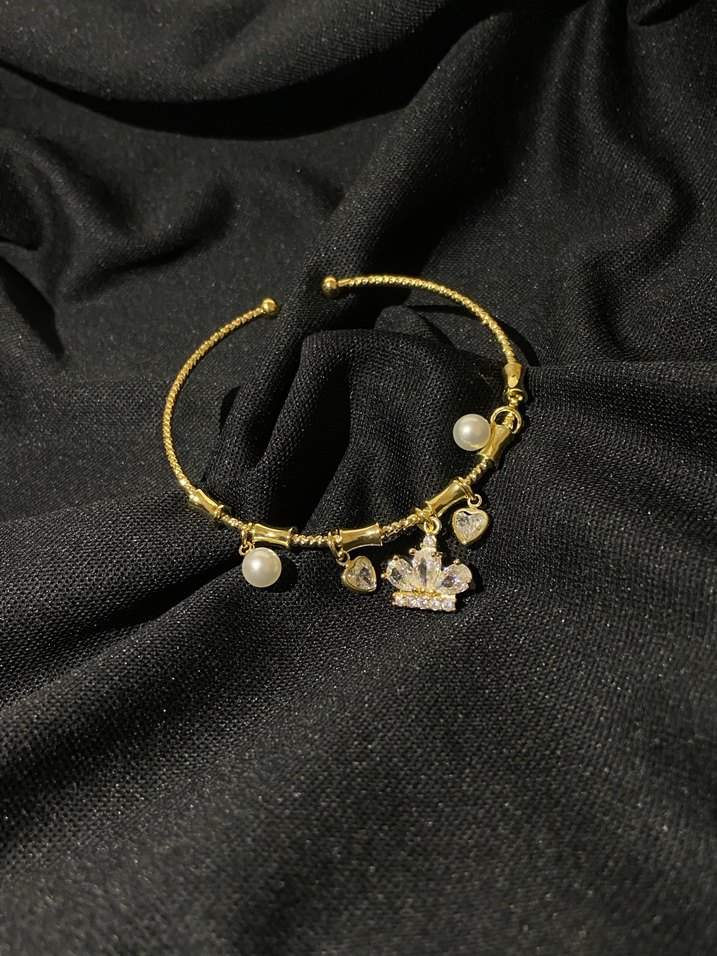 Taşlı Gold Kelepçe - Görsel 2