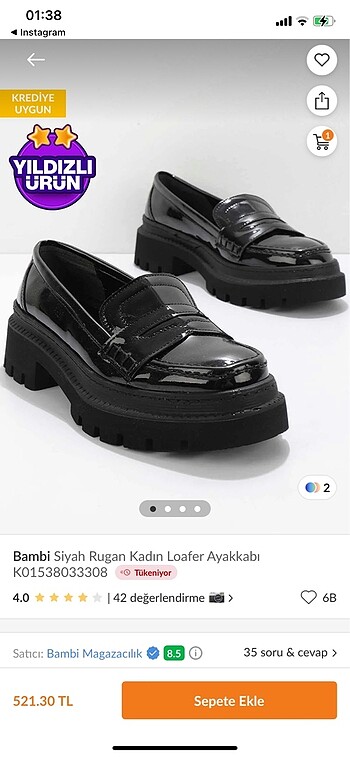 siyah loafer