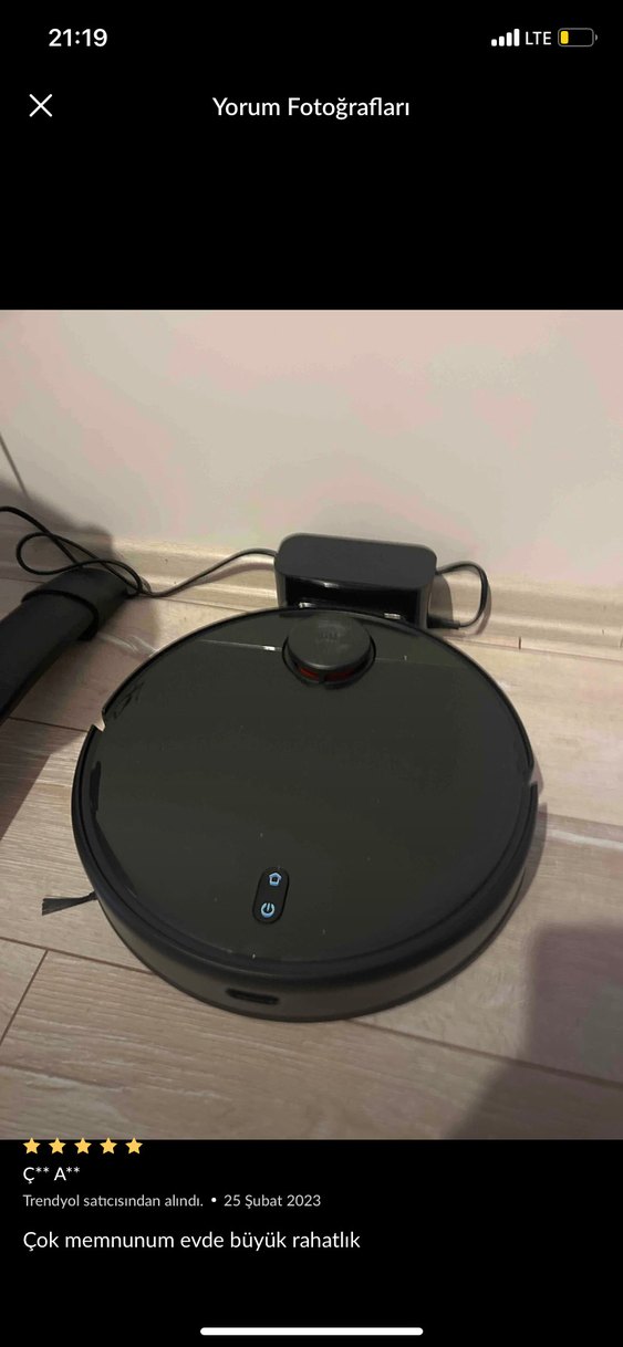 Kara Renkli Robot Süpürge - Görsel 2