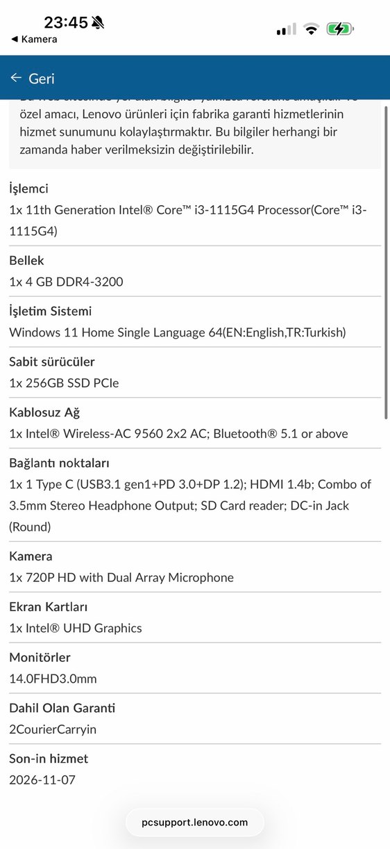 Lenovo Lacivert Laptop - Görsel 5