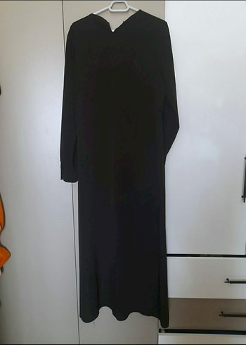 Tekbir Çiçek İşlemeli, Mor-Siyah Tesettür Elbise - Görsel 2