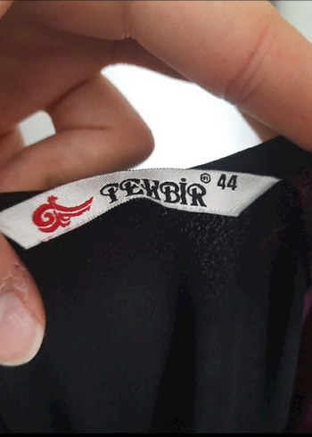 Tekbir Çiçek İşlemeli, Mor-Siyah Tesettür Elbise - Görsel 3