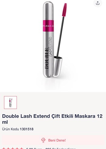 Farmasi Double Lash Extend Maskara - Görsel 5