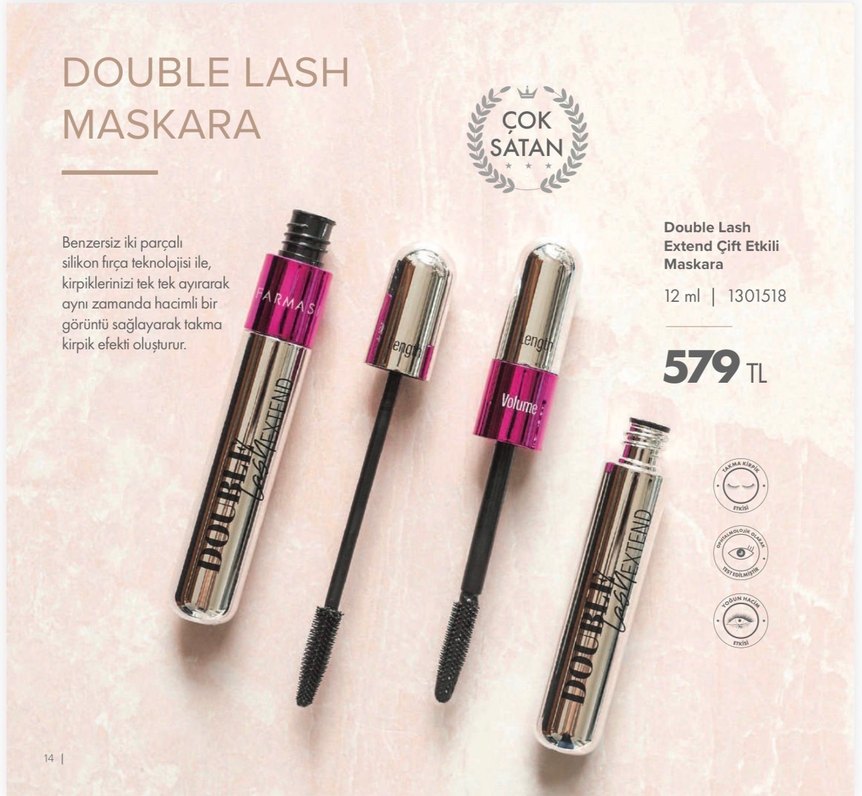 Farmasi Double Lash Extend Maskara - Görsel 2