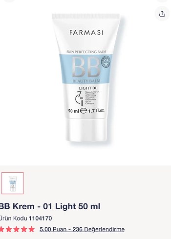 Farmasi BB Krem Light 01 50 ml - Görsel 5