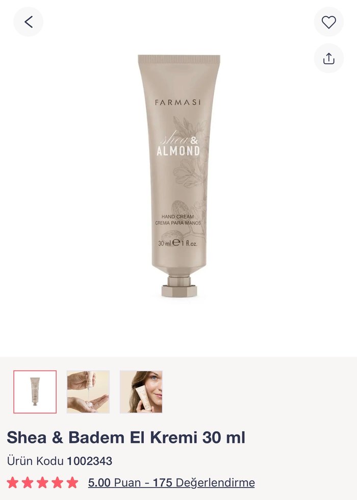 Farmasi Shea & Badem El Kremi 30 ml - Görsel 4