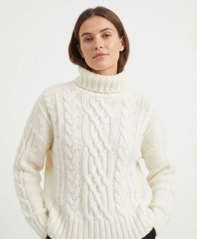 Lcw Beyaz Boğazlı Kazak - Görsel 2