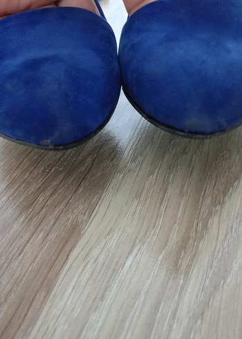 Mavi Süet Topuklu Kadın Stiletto - Görsel 7