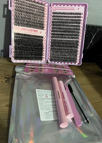 Pembe Takma Kirpik Seti - Görsel 7