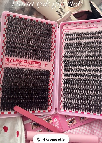 Pembe Takma Kirpik Seti - Görsel 4