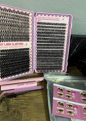 Pembe Takma Kirpik Seti - Görsel 6