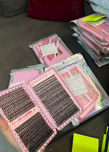 Pembe Takma Kirpik Seti - Görsel 2