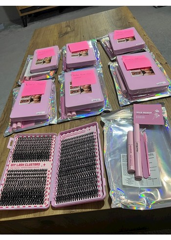 Pembe Takma Kirpik Seti - Görsel 9