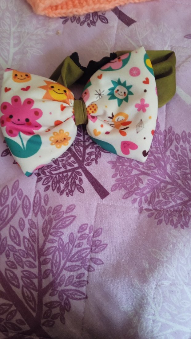 Çiçek Desenli Renkli Fiyonk Saç Bandı - Görsel 2