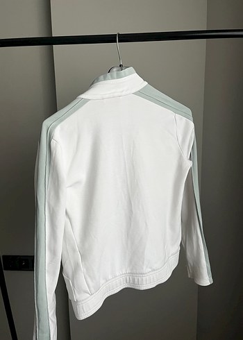 PUMA Orijinal Beyaz Fermuarlı Uzun Kollu Kadın Spor Ceket - Görsel 8