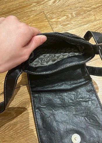Siyah Deri Kadın Omuz Çantası - Görsel 9