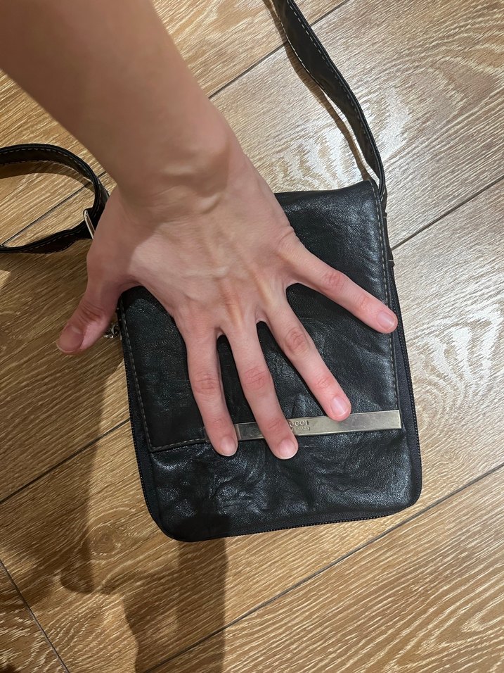 Siyah Deri Kadın Omuz Çantası - Görsel 4