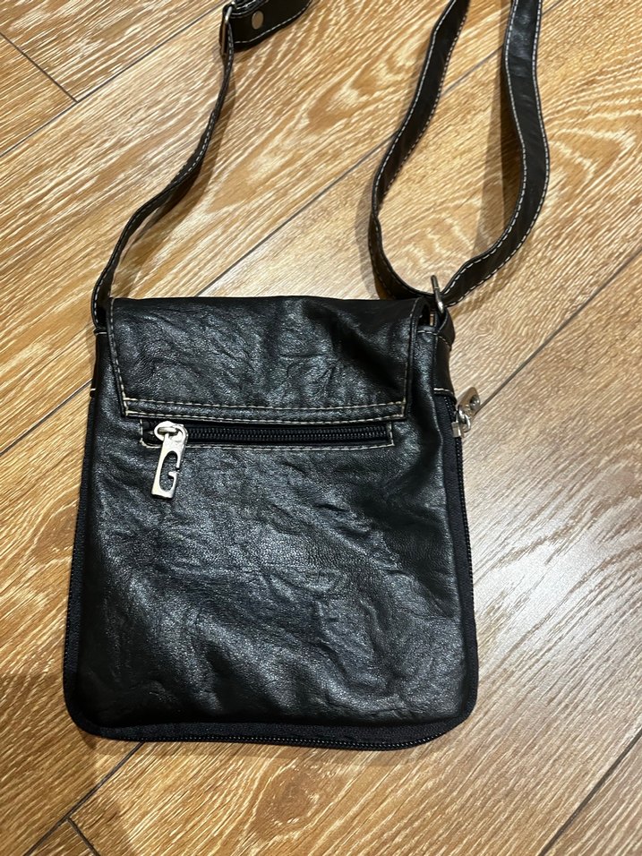 Siyah Deri Kadın Omuz Çantası - Görsel 3