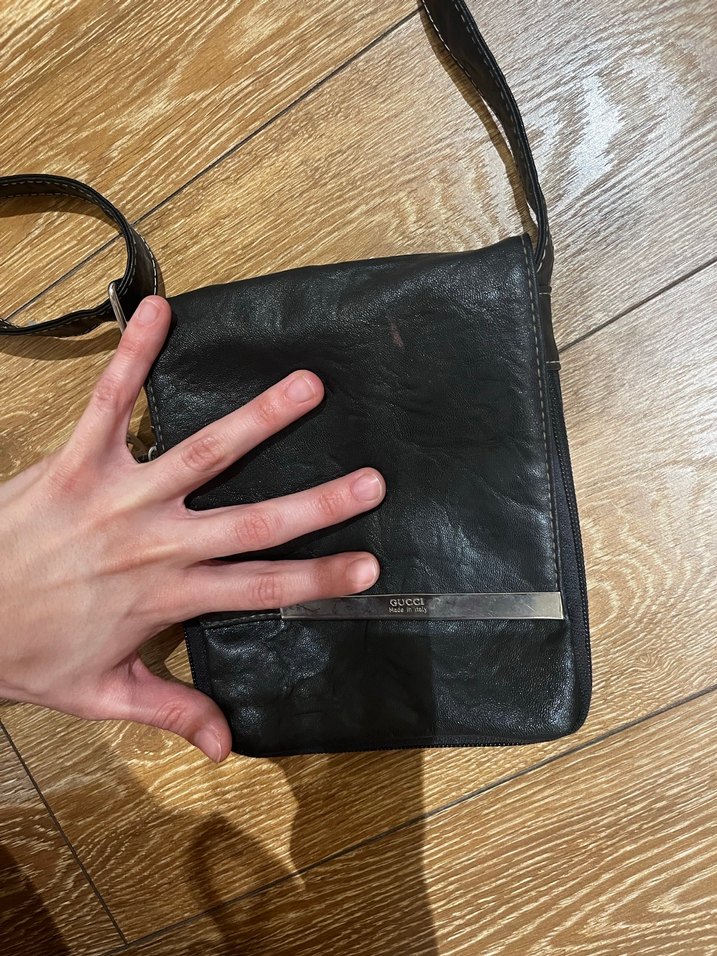 Siyah Deri Kadın Omuz Çantası - Görsel 5