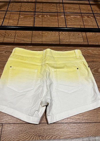 Loft marka kot Bohem Tarzı Bej Mini Denim Şort - Görsel 5