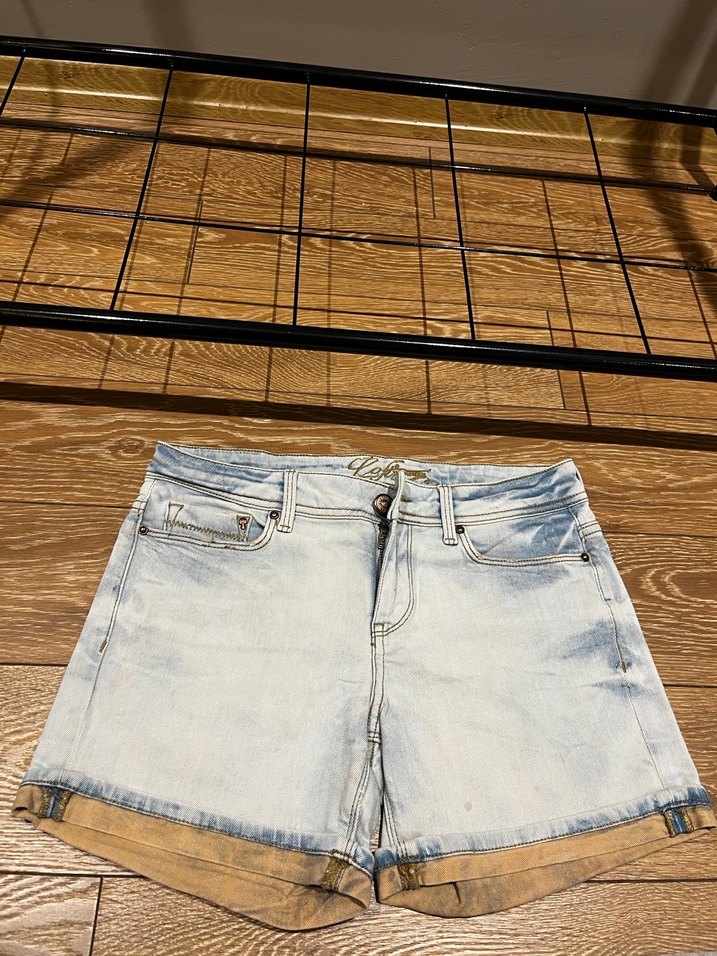 Loft marka kot Bohem Tarzı Bej Mini Denim Şort - Görsel 3