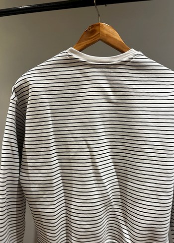 Mavi markaBeyaz Gri Çizgili Kadın Sweatshirt - Görsel 9