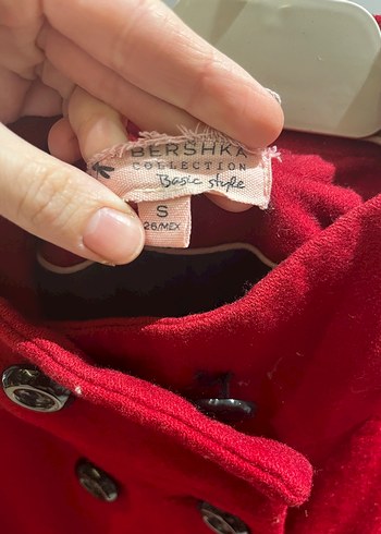 Kırmızı Çift Düğmeli Kaban - Görsel 11